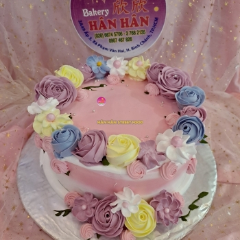 bánh kem bông hoa 