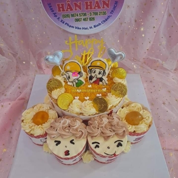 bánh kem bông lan trứng muối