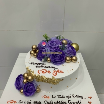 Bánh kem bông hoa 