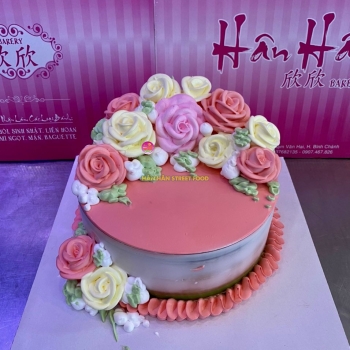 bánh kem bông hoa 
