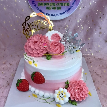 bánh kem bông hoa 
