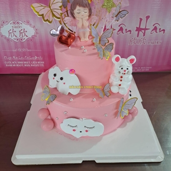 bánh kem 2 tầng 
